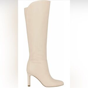 Nine West Women's Sancha Knee High Boot - Chic Cream (9.5 Wide Calf)